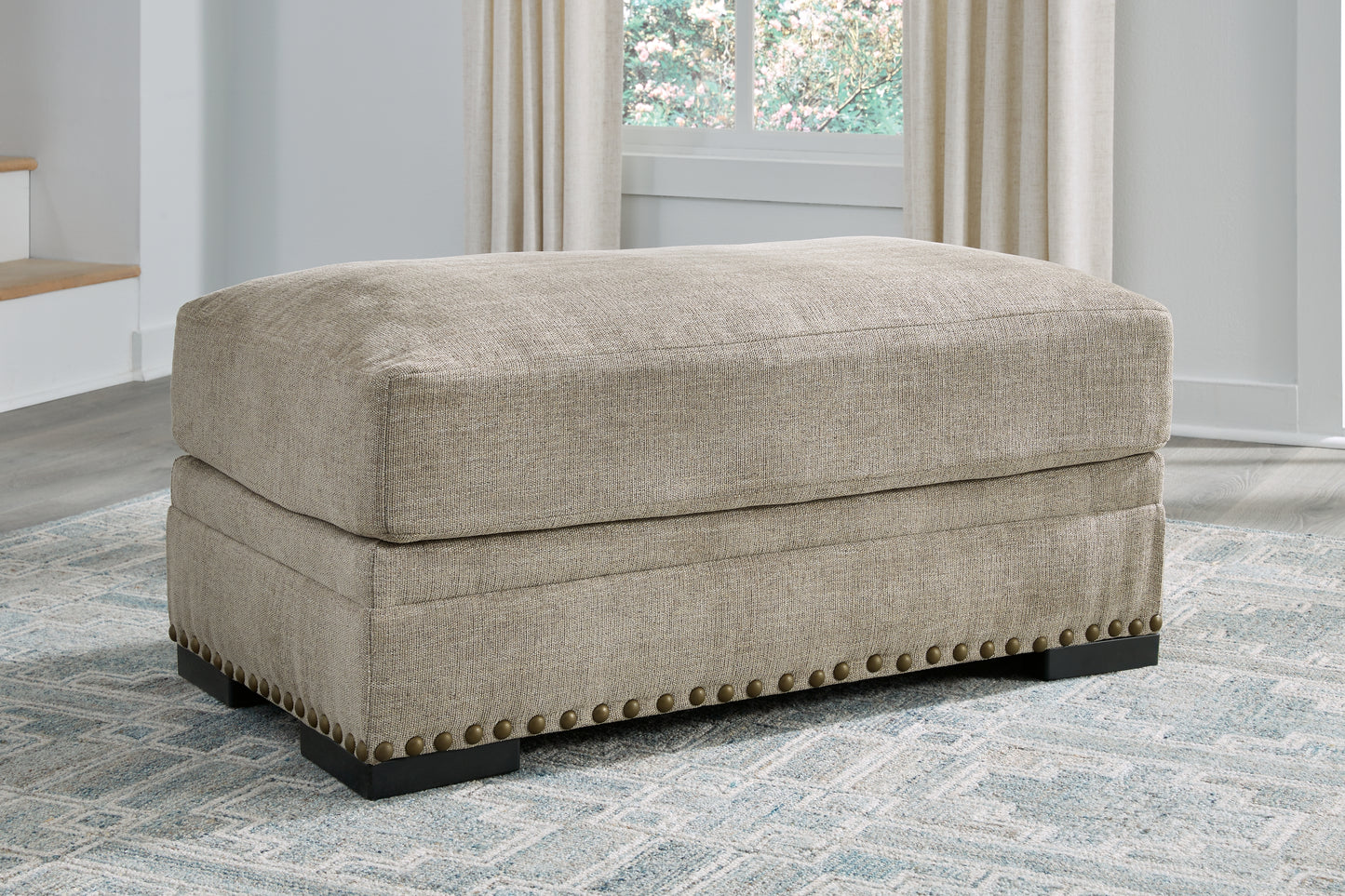 Haines Furniture Outlet - Ashley Furniture - Galemore Living Room - Ottoman / Quarry - 2700414