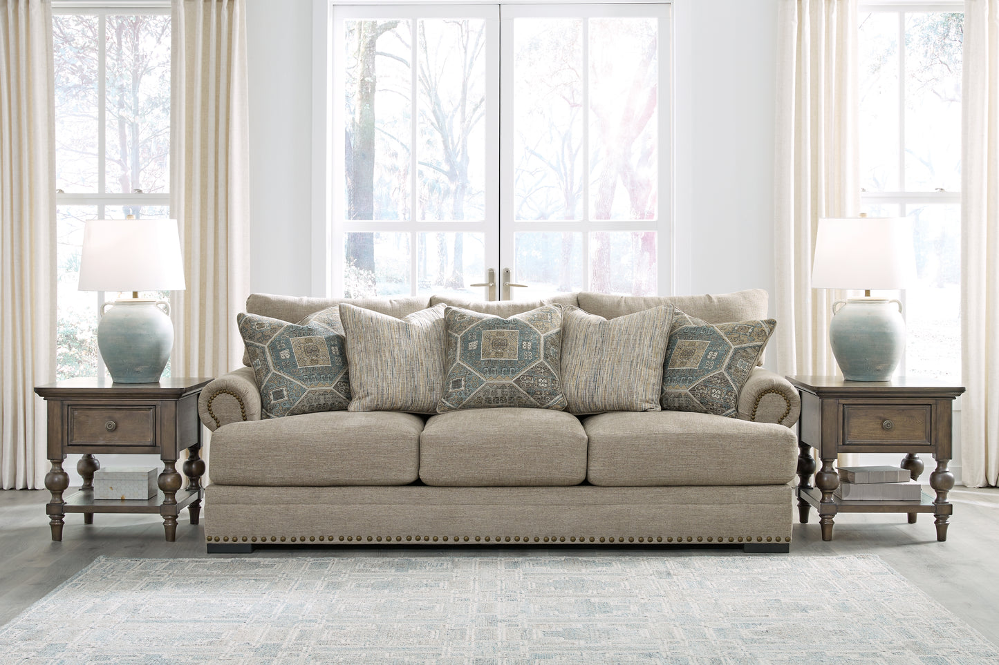 Haines Furniture Outlet - Ashley Furniture - Galemore Living Room - Sofa / Quarry - 2700438