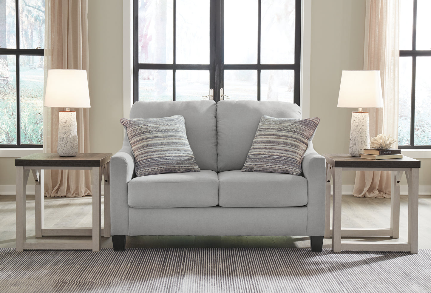 Haines Furniture Outlet - Ashley Furniture - Adlai Living Room - Loveseat / Shadow - 3010335