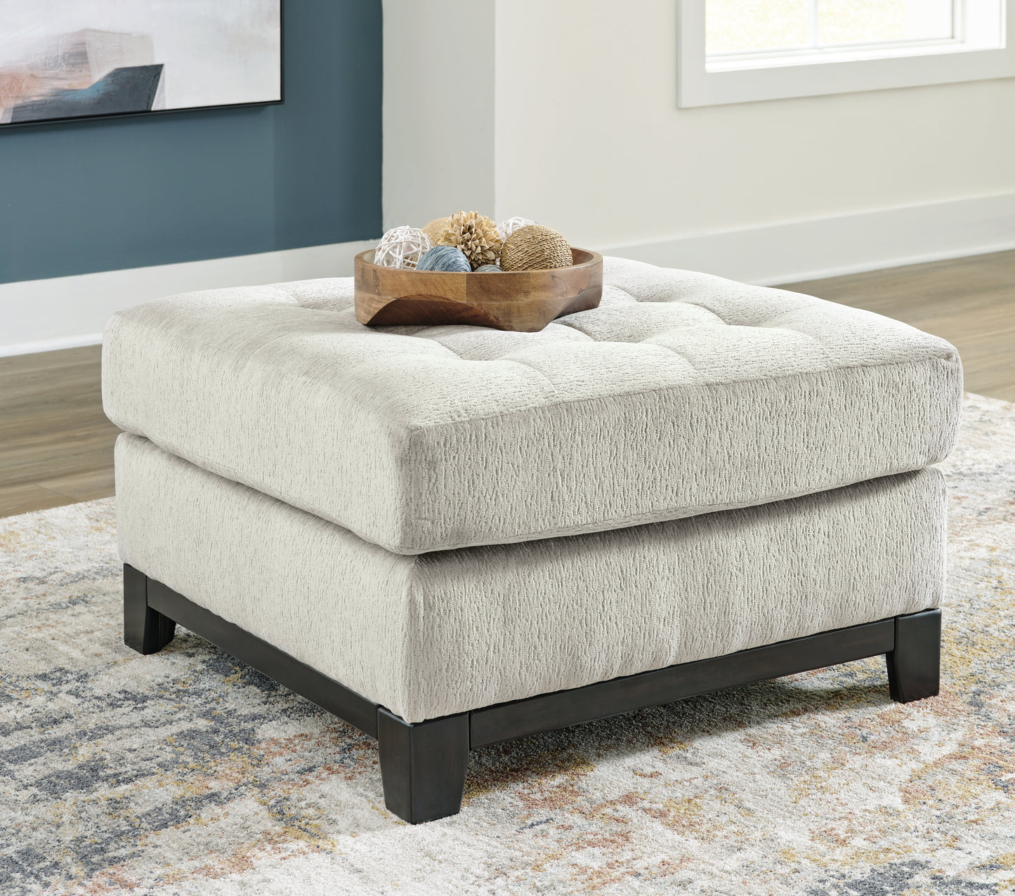 Haines Furniture Outlet - Ashley Furniture - Maxon Place Living Room - Oversized Accent Ottoman / Stone - 3300408