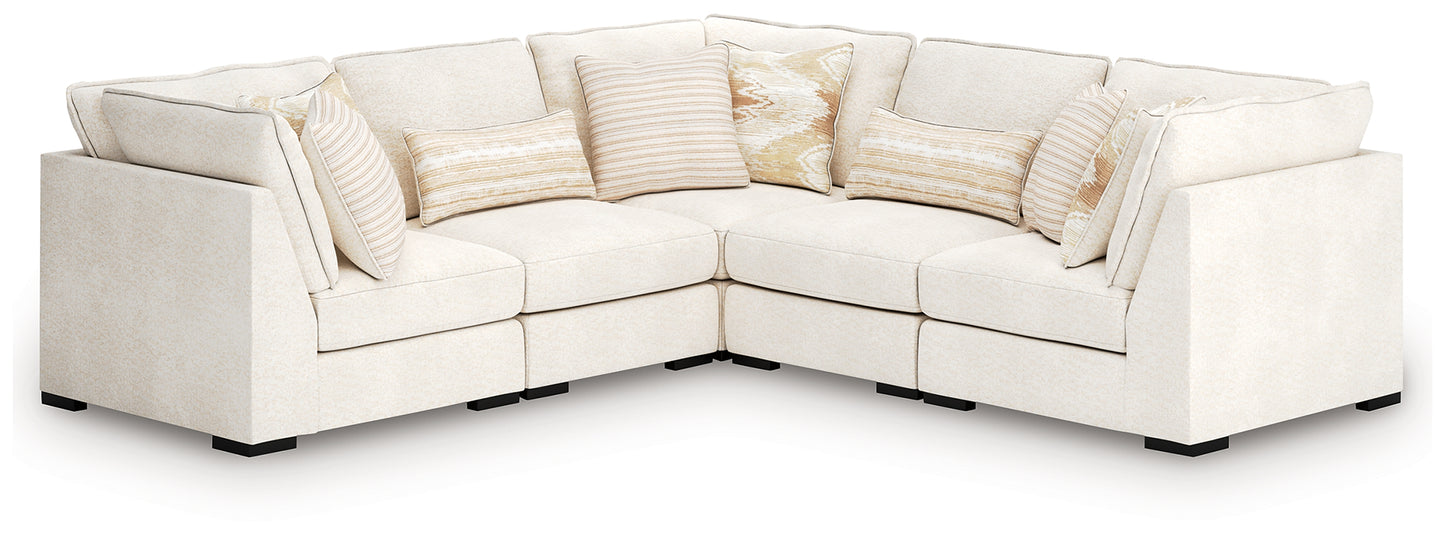 Haines Furniture Outlet - Ashley Furniture - Donelson Creek Sectional - 6-Piece Sectional / Vanilla - 48002S3
