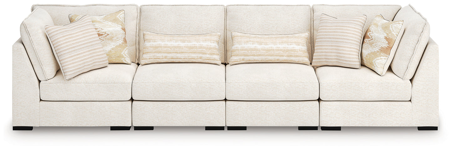 Haines Furniture Outlet - Ashley Furniture - Donelson Creek Sectional - 4-Piece Sectional / Vanilla - 48002S2