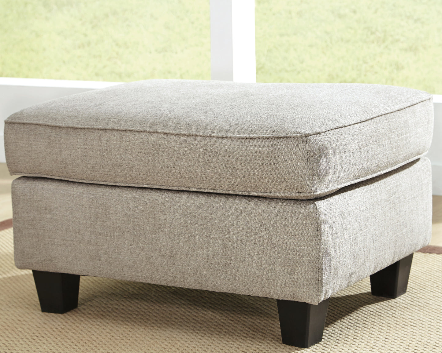 Haines Furniture Outlet - Ashley Furniture - Abney Living Room - Ottoman / Driftwood - 4970114