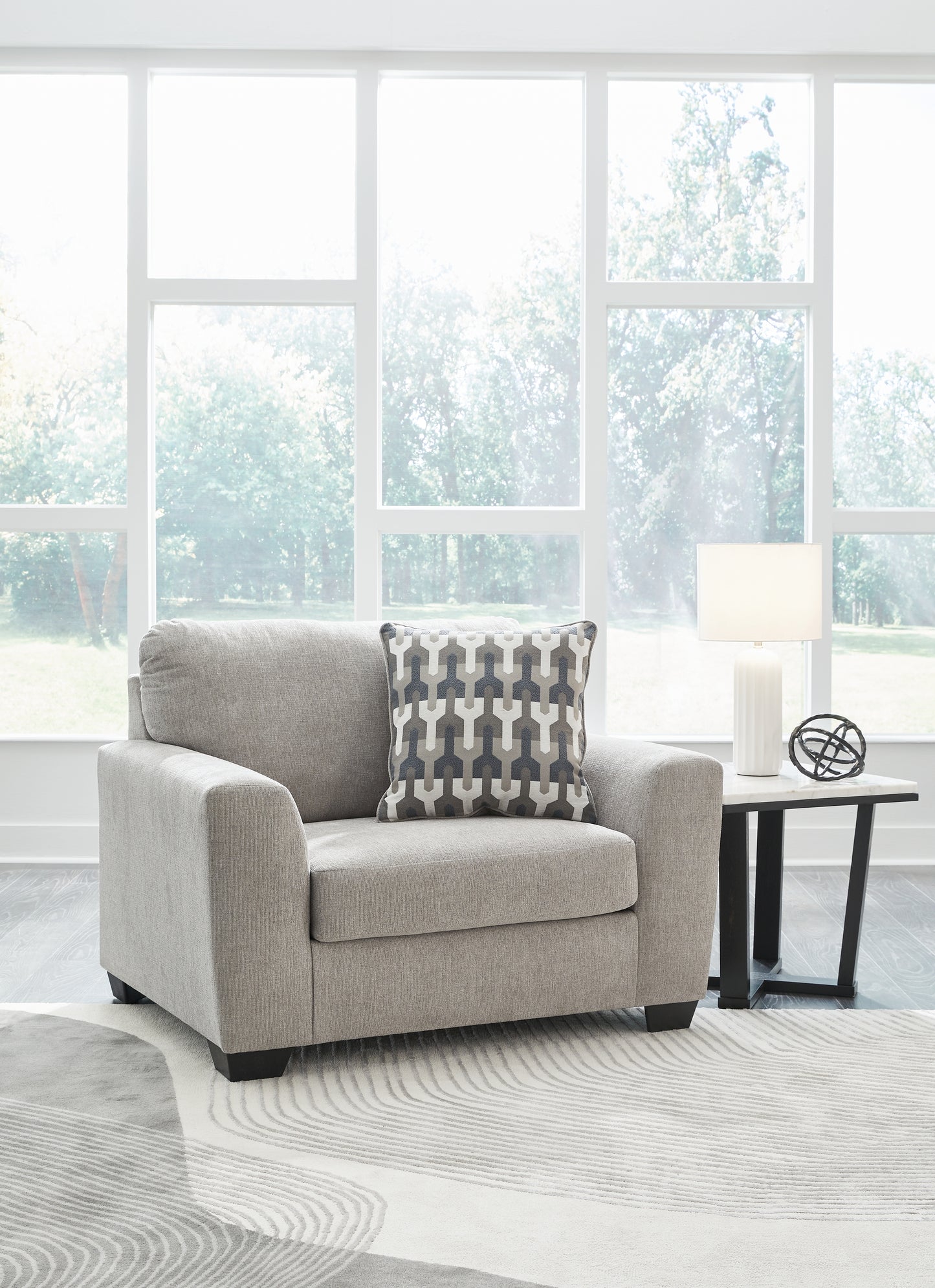 Haines Furniture Outlet - Ashley Furniture - Avenal Park Living Room - Chair and a Half / Flannel - 5080523