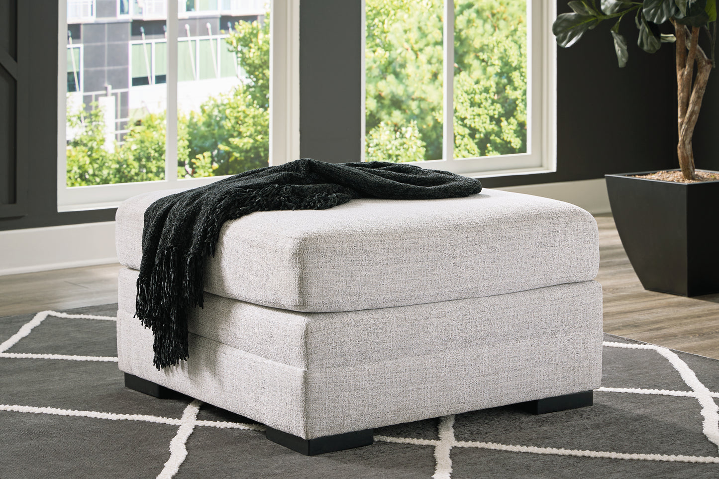 Haines Furniture Outlet - Ashley Furniture - Koralynn Living Room - Oversized Accent Ottoman / Stone - 5410208