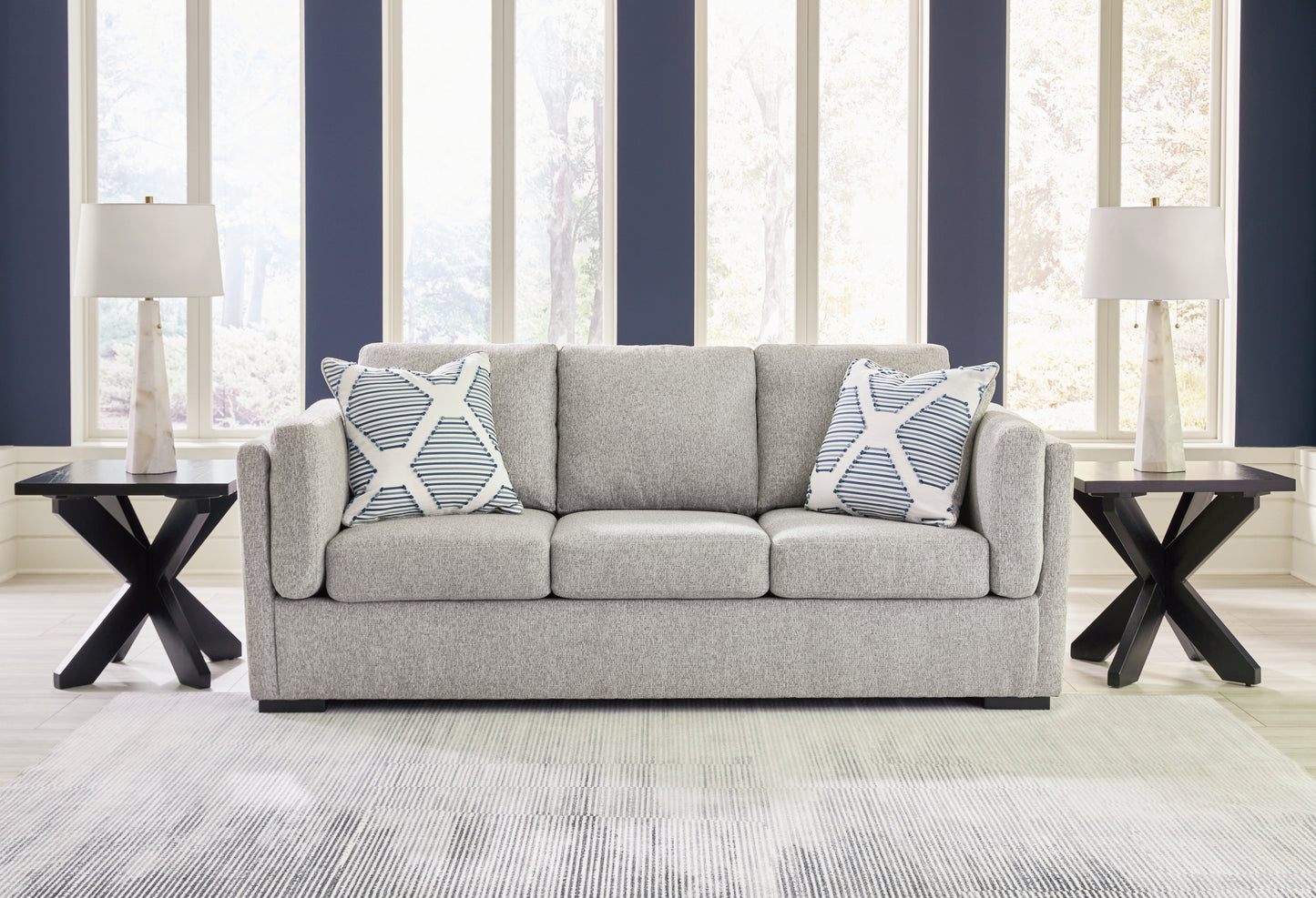 Haines Furniture Outlet - Ashley Furniture - Evansley Living Room - Sofa / Pewter - 5450338