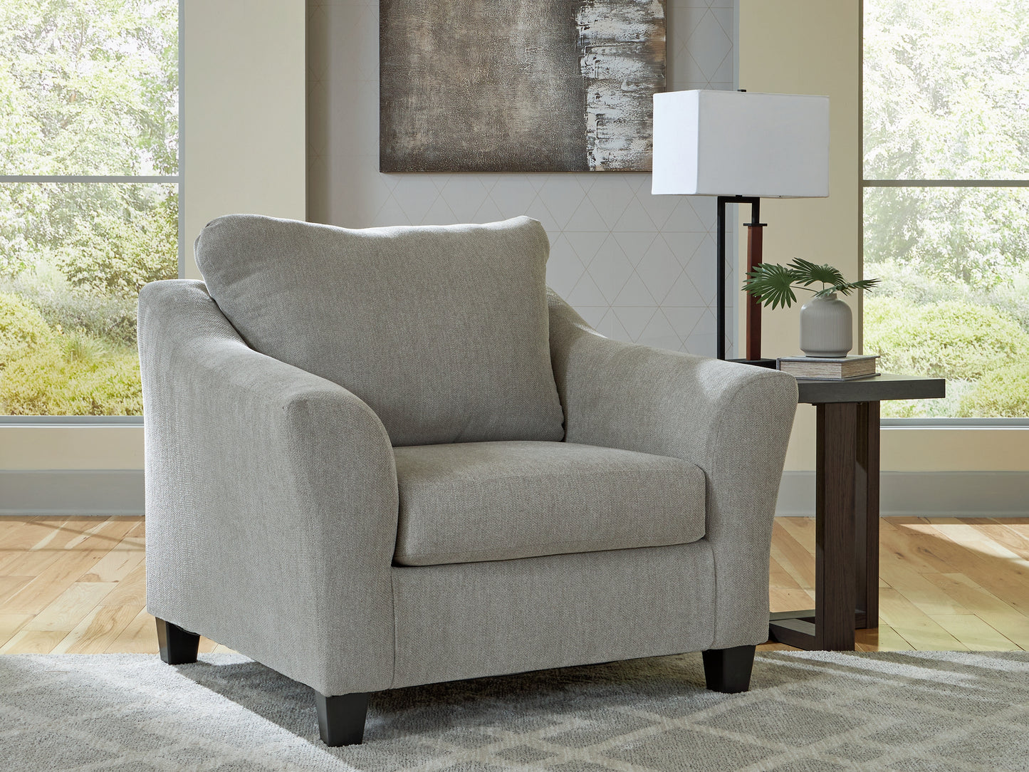 Haines Furniture Outlet - Ashley Furniture - Willarae Living Room - Chair and a Half / Taupe - 5980323