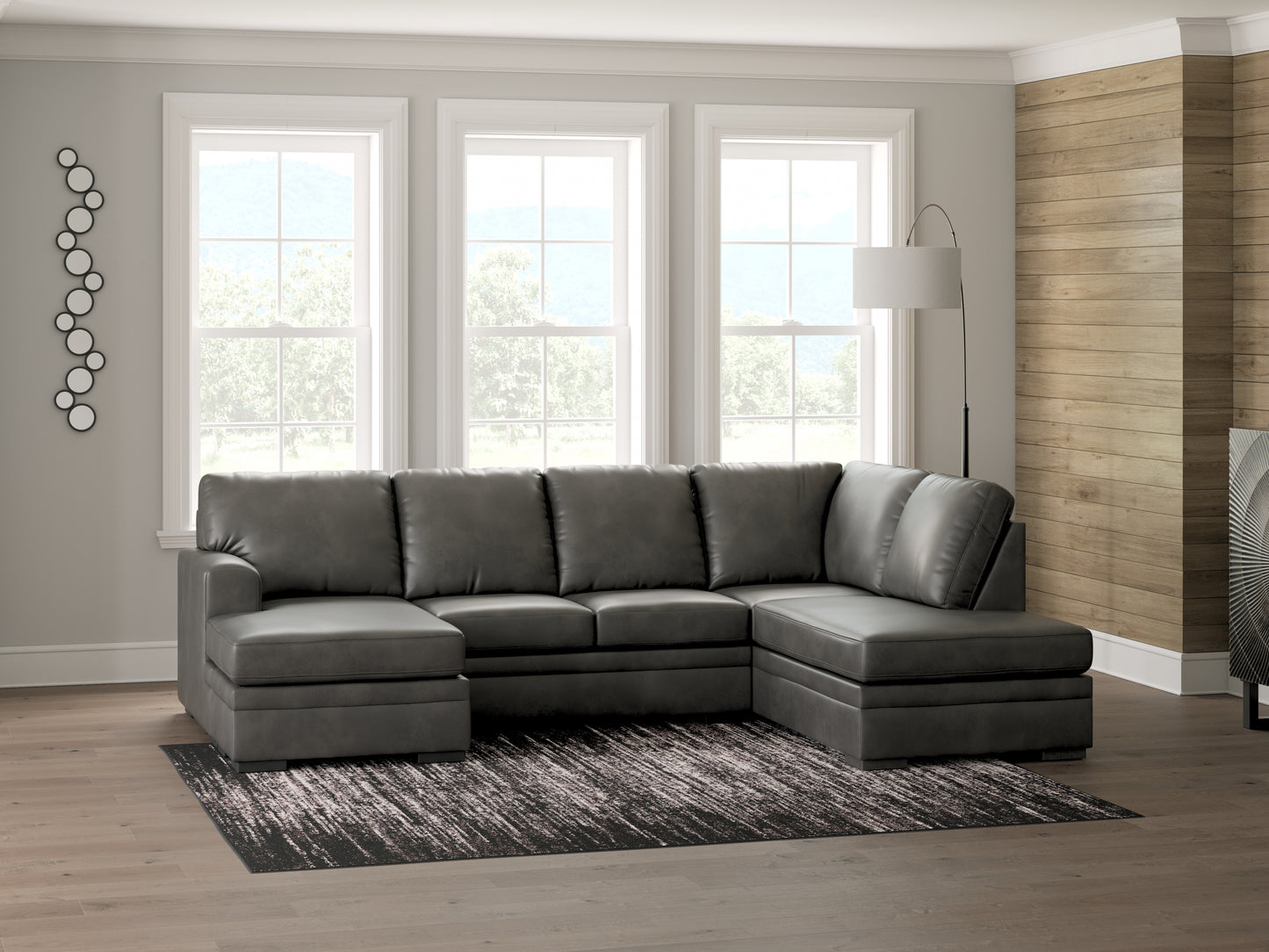 Haines Furniture Outlet - Ashley Furniture - Lofton-Pike Sectional - LAF 2-Piece Sectional with Chaise / Shadow - PC61610S1