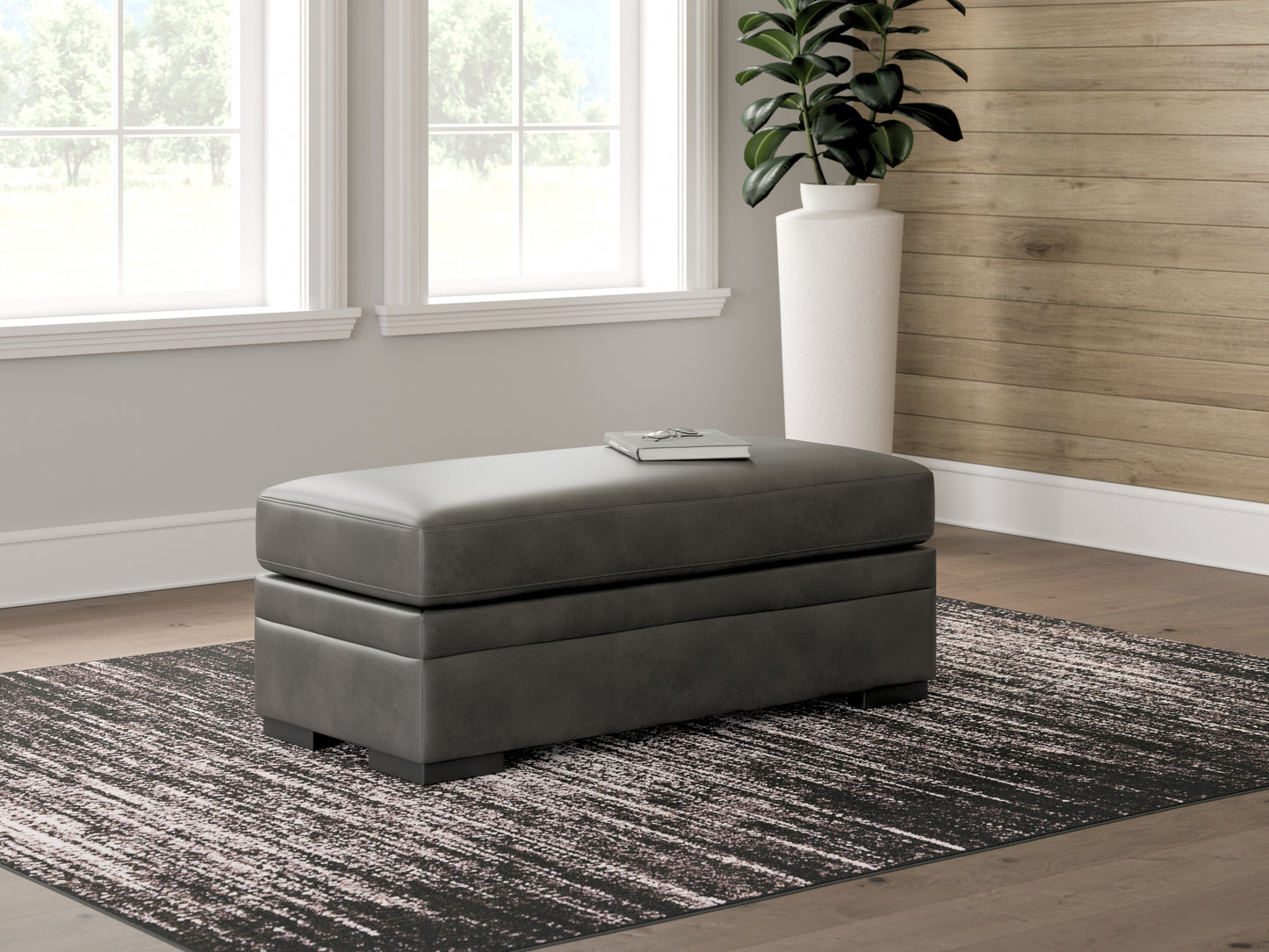 Haines Furniture Outlet - Ashley Furniture - Lofton-Pike Living Room - Oversized Accent Ottoman / Shadow - PC6161008