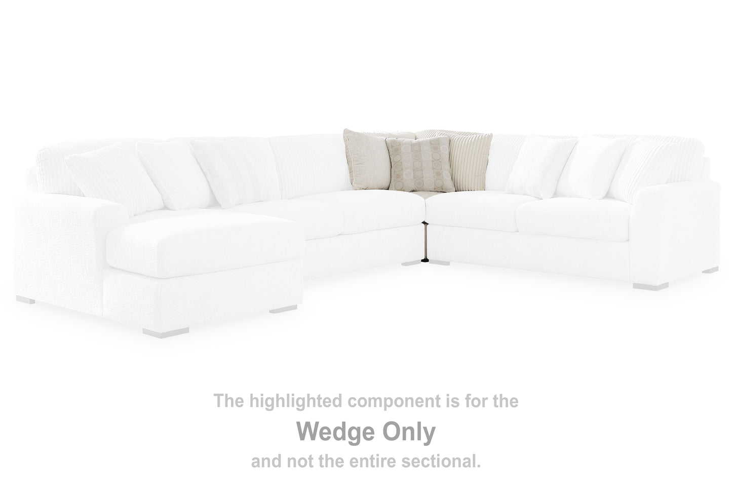 Haines Furniture Outlet - Ashley Furniture - Chessington Sectional - Wedge / Ivory - 6190477