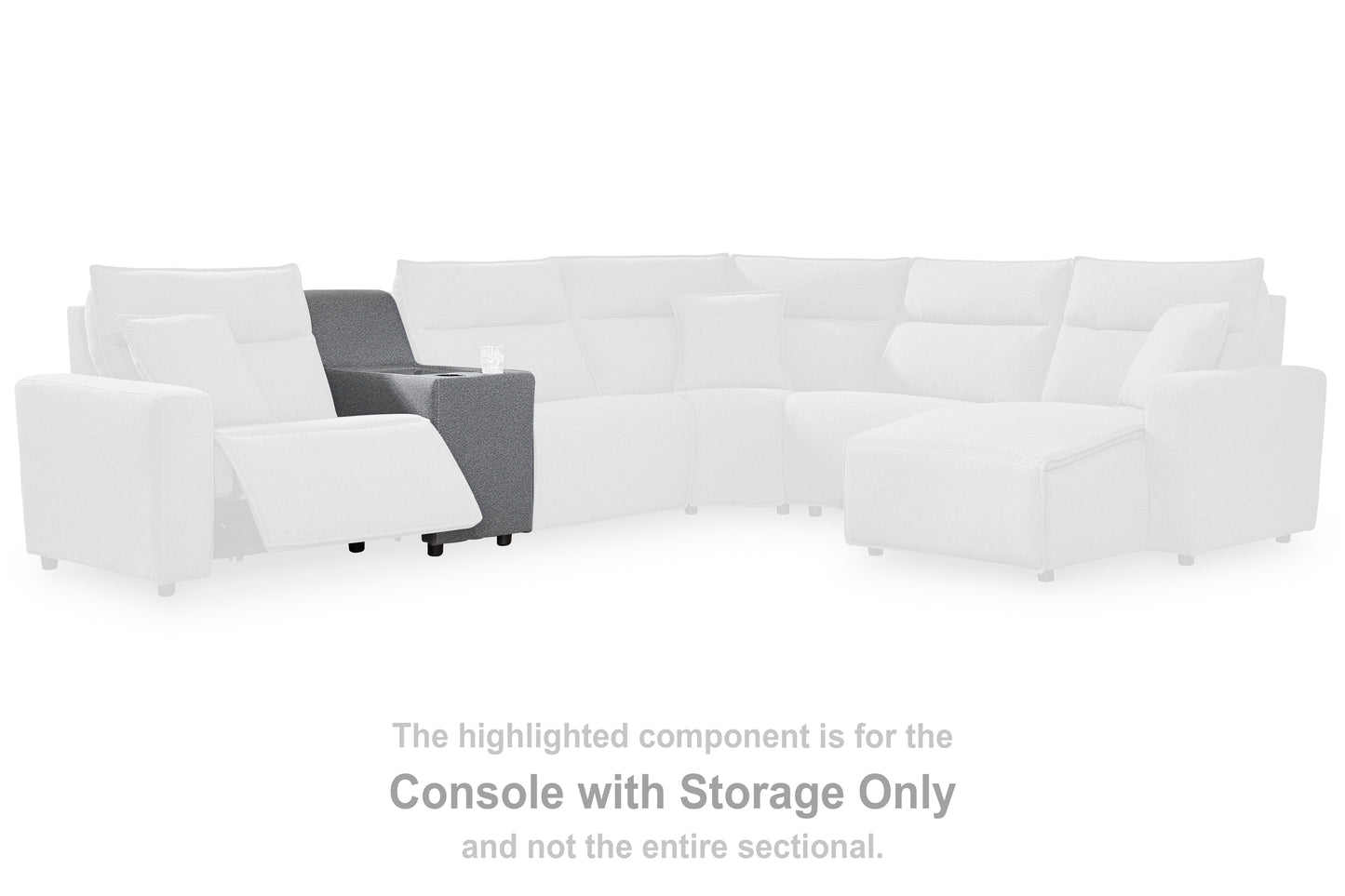 Haines Furniture Outlet - Ashley Furniture - ModMax II Sectional - Console / Salt and Pepper - 6590657