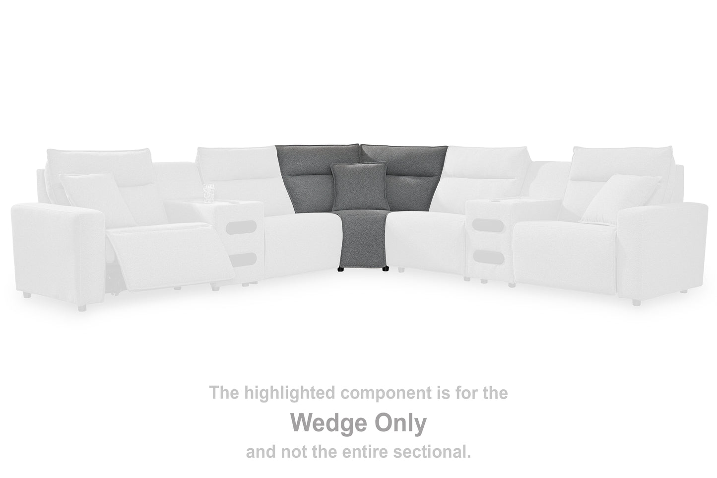 Haines Furniture Outlet - Ashley Furniture - ModMax II Sectional - Wedge / Salt and Pepper - 6590677