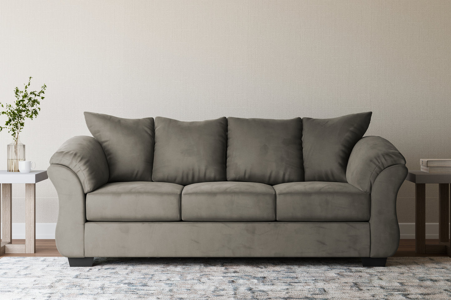 Haines Furniture Outlet - Ashley Furniture - Darcy Living Room - Sofa / Cobblestone - 7500538