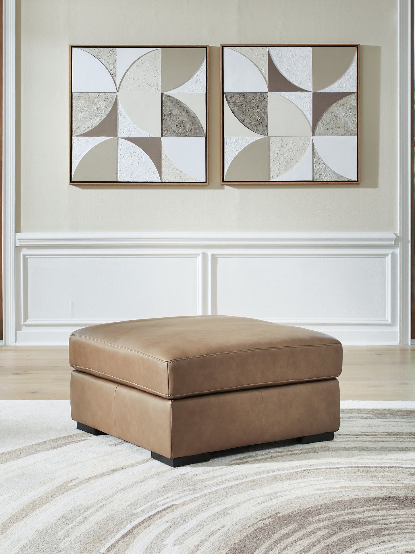 Haines Furniture Outlet - Ashley Furniture - Veronella Living Room - Oversized Accent Ottoman / Sahara - 7610608