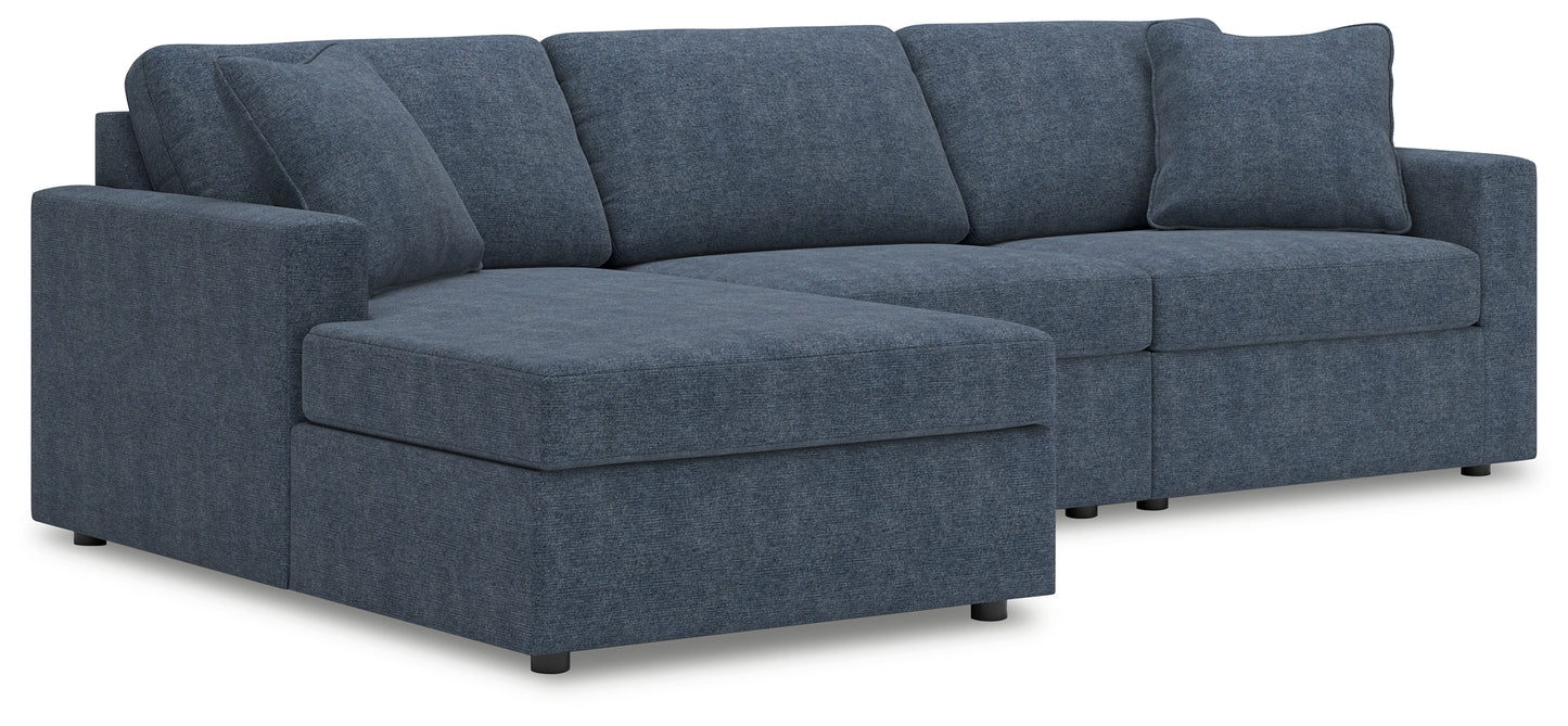 Haines Furniture Outlet - Ashley Furniture - Modmax Sectional - RAF 3-Piece Sectional with Chaise / Ink - 92121S17
