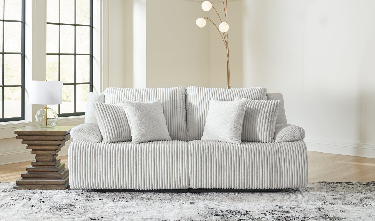 Haines Furniture Outlet - Ashley Furniture - Top Tier Sectional - 2-Piece Sectional Loveseat / Alloy - 92706S9