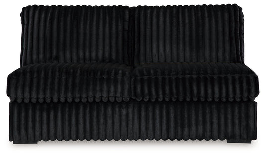 Haines Furniture Outlet - Ashley Furniture - Midnight-Madness 4-Piece Sectional - 4-Piece Sectional / Onyx - 98103U11