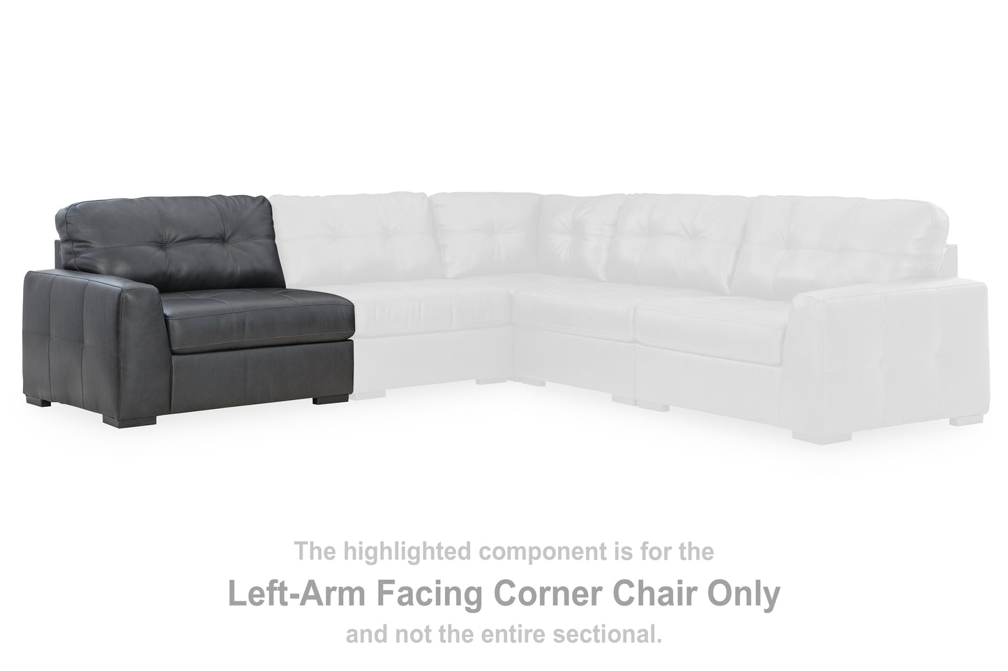 Haines Furniture Outlet - Ashley Furniture - Brindley Pier Sectional - LAF Corner Chair / Fog - 9950364