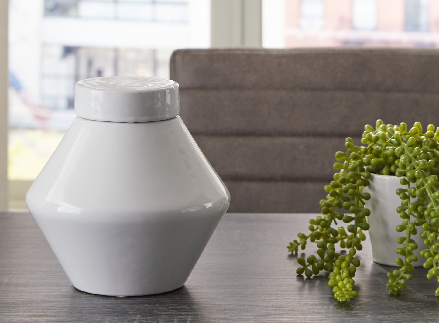 Haines Furniture Outlet - Ashley Furniture - Domina Jar (Set of 2) - Jar (2/CS) / White - A2000485