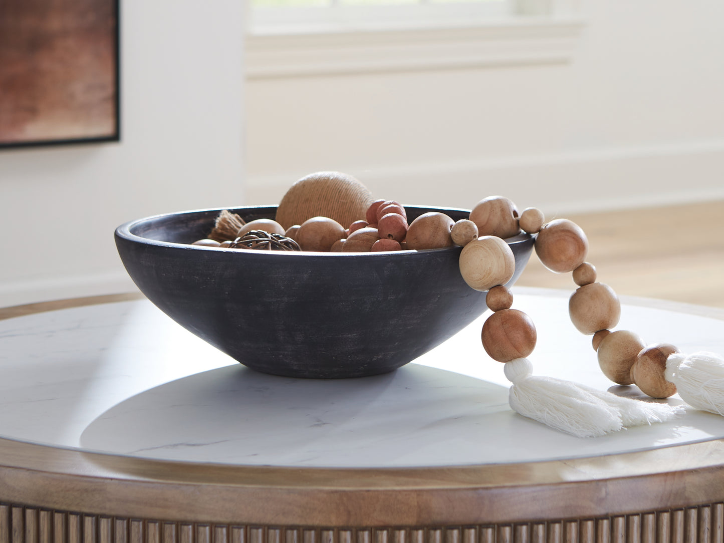 Haines Furniture Outlet - Ashley Furniture - Meadie Bowl - Bowl / Distressed Black - A2000792