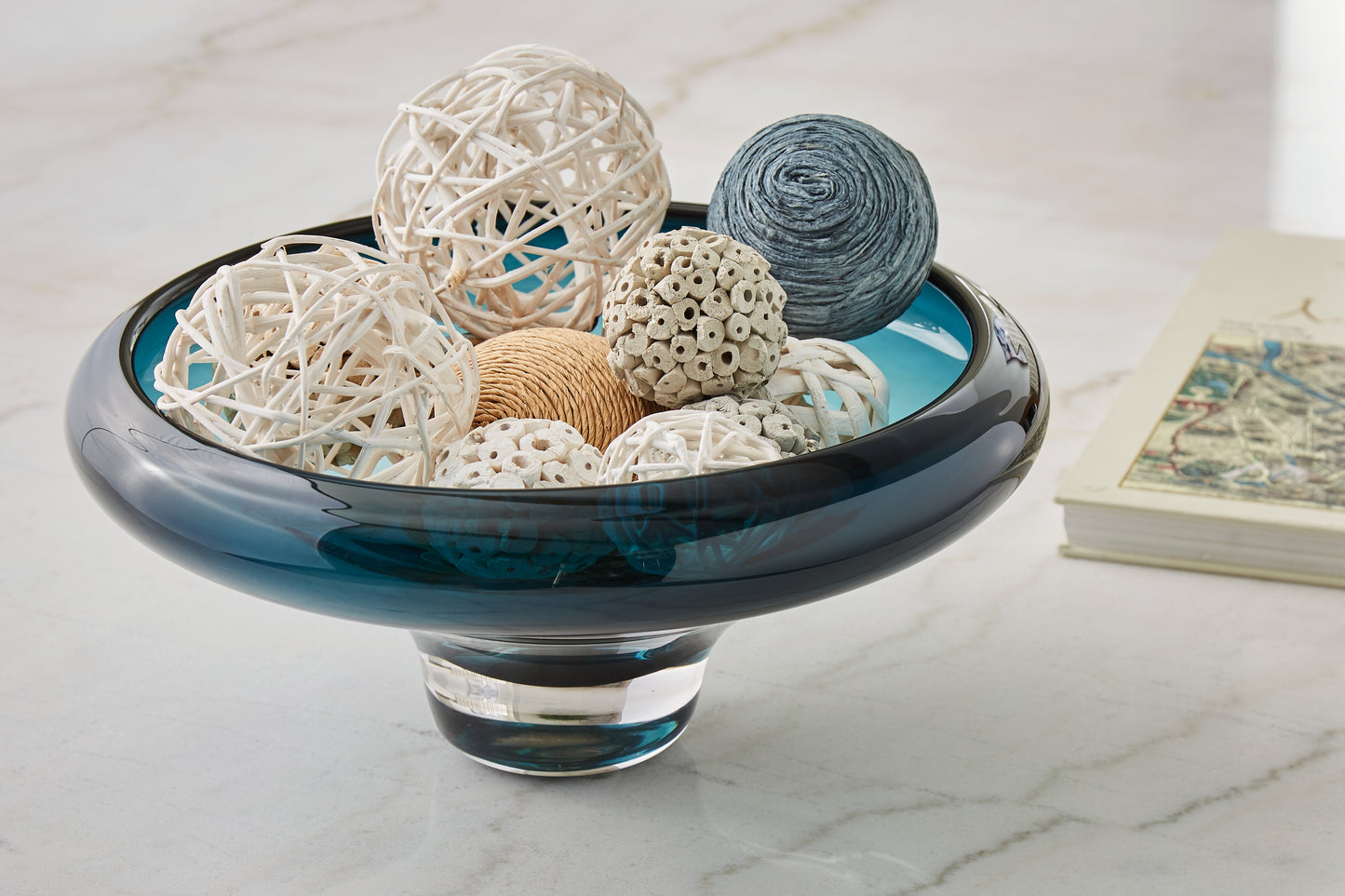 Haines Furniture Outlet - Ashley Furniture - Vallborough Bowl - Bowl / Teal Blue - A2900017