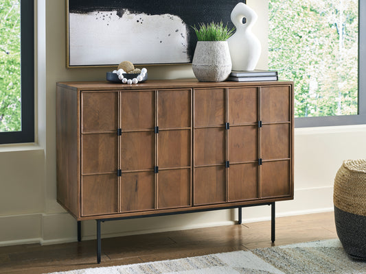Haines Furniture Outlet - Ashley Furniture - Juddins Accent Cabinet - Accent Cabinet / Brown - A4000692