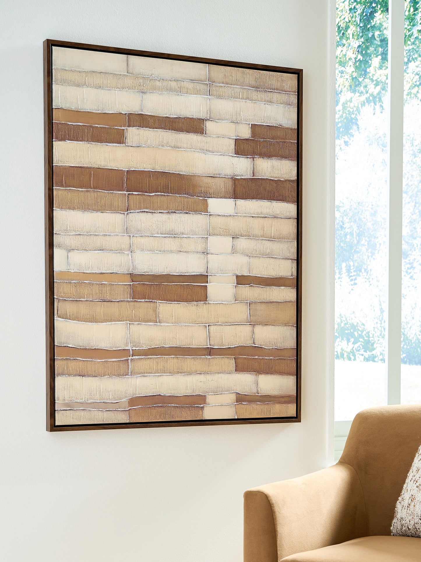 Haines Furniture Outlet - Ashley Furniture - Kalanmore Wall Decor - Wall Art / Brown/Tan/White - A8000460