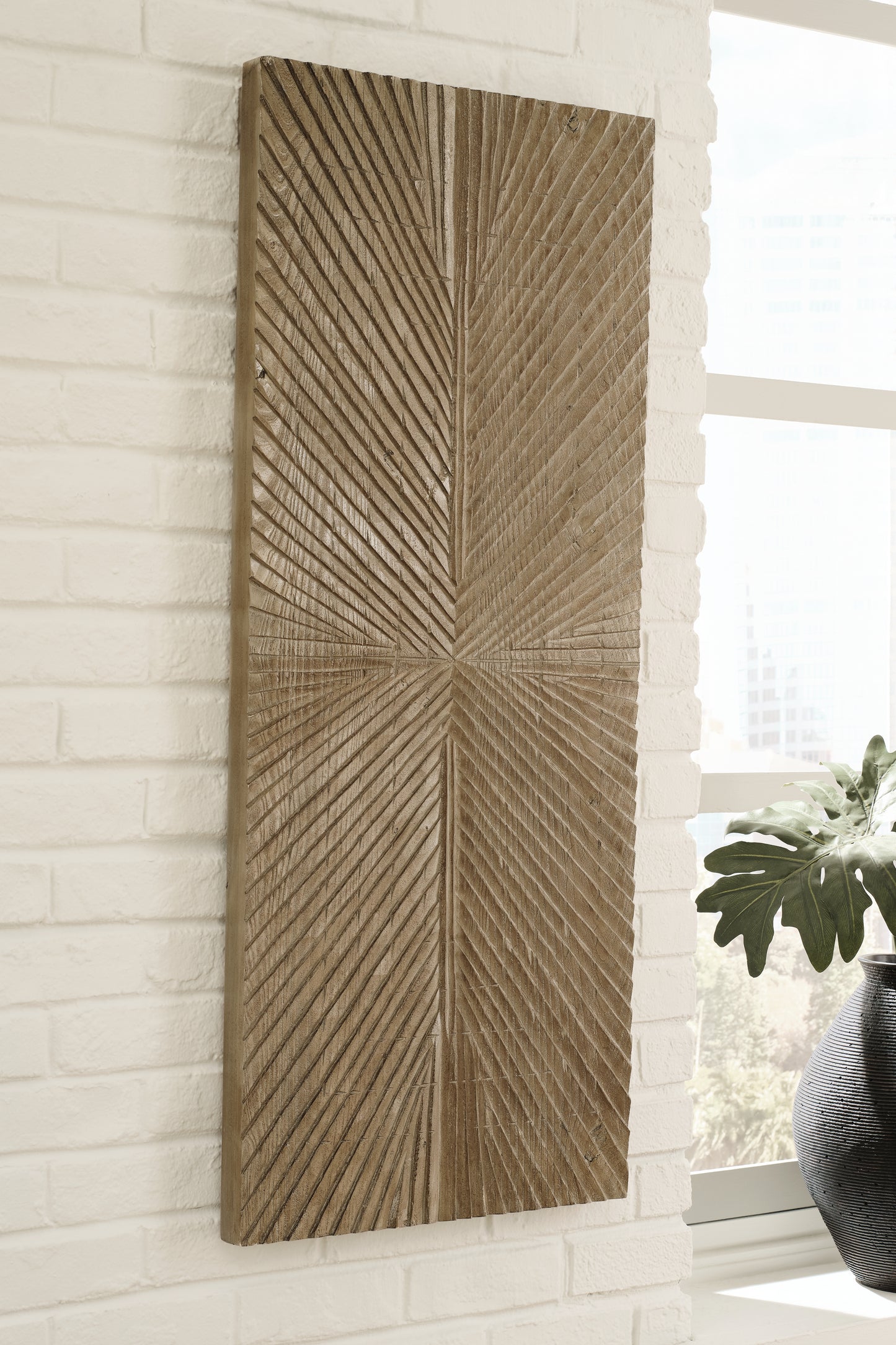 Haines Furniture Outlet - Ashley Furniture - Lenora Wall Decor - Wall Decor / Distressed Brown - A8010280