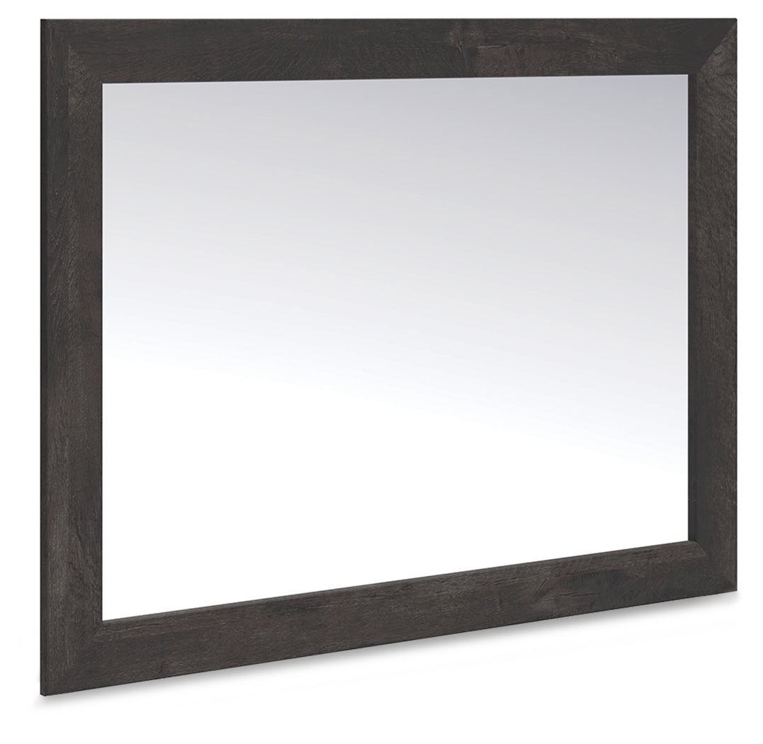 Haines Furniture Outlet - Ashley Furniture - Hollivern Bedroom - Bedroom Mirror / Dark Gray - PCB2108-36