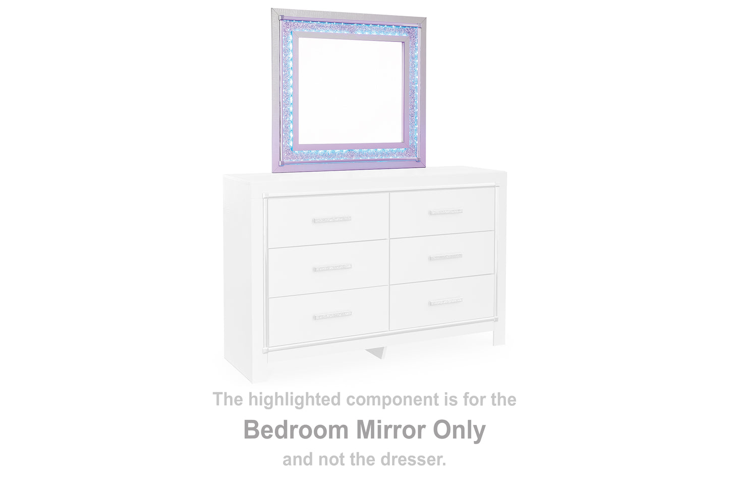 Haines Furniture Outlet - Ashley Furniture - Zyniden Bedroom - Bedroom Mirror / Silver - B2114-36