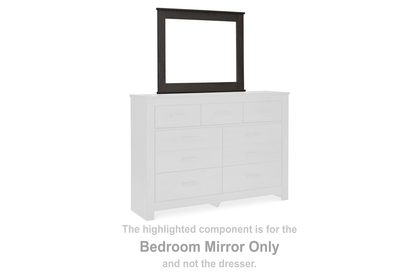 Haines Furniture Outlet - Ashley Furniture - Brinxton Bedroom - Bedroom Mirror / Charcoal - B249-36