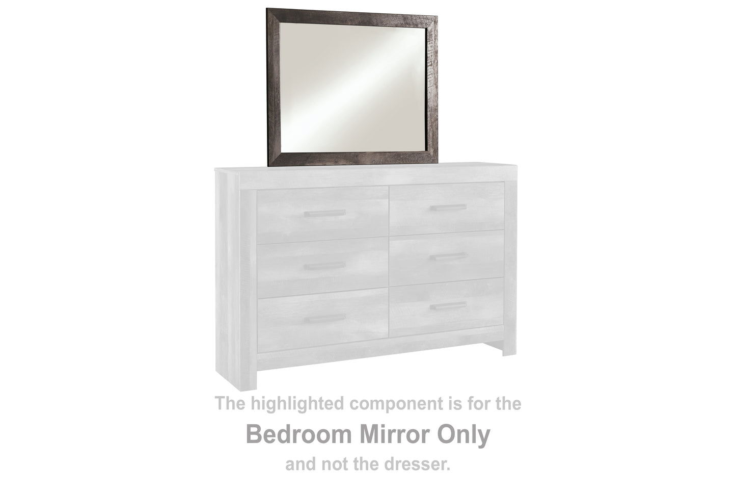 Haines Furniture Outlet - Ashley Furniture - Wynnlow Bedroom - Bedroom Mirror / Gray - B440-36