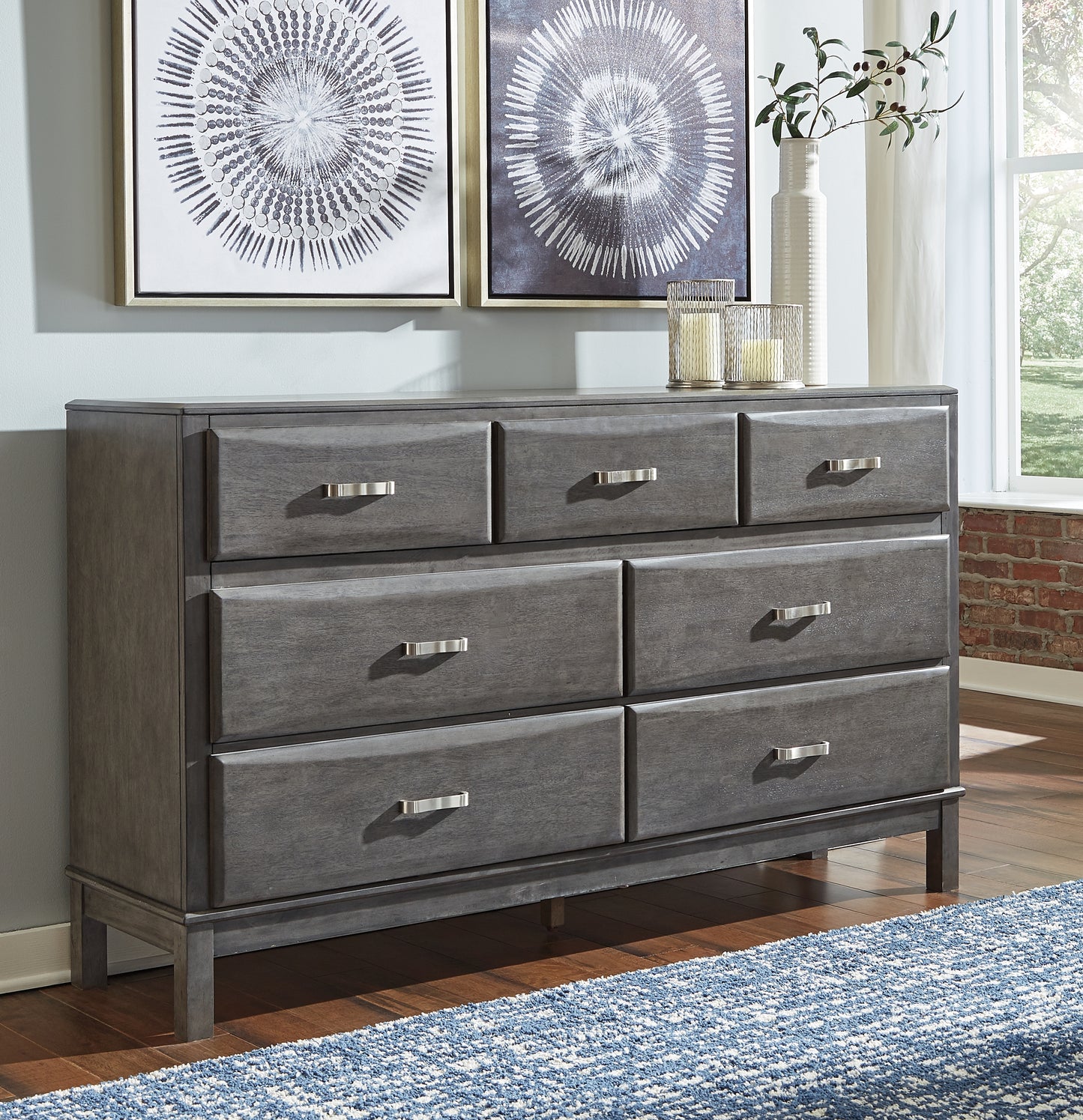 Haines Furniture Outlet - Ashley Furniture - Caitbrook Bedroom - Dresser / Gray - B476-31