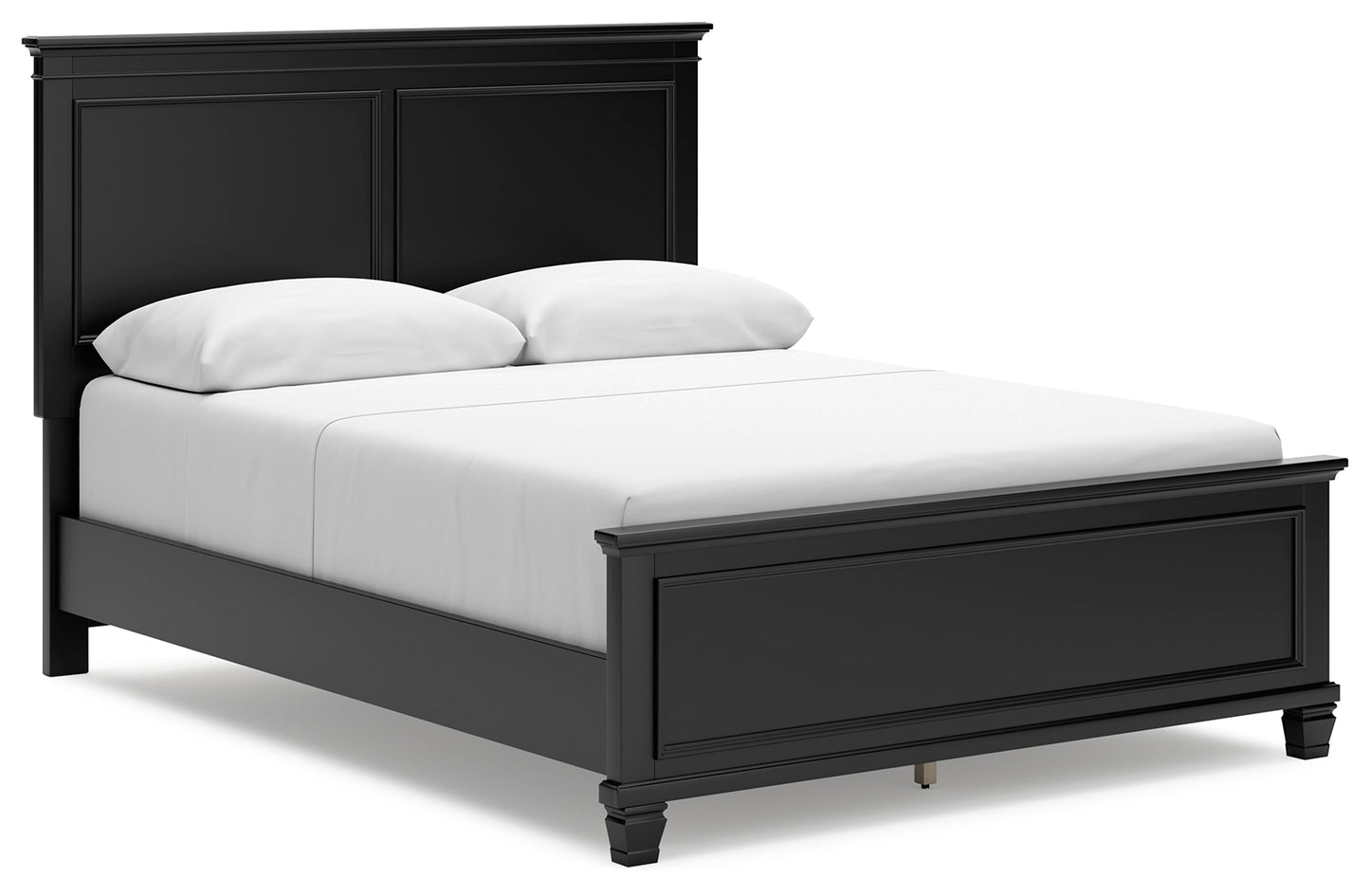 Haines Furniture Outlet - Ashley Furniture - Lanolee Bedroom - Queen Panel Bed / Black - B687B6
