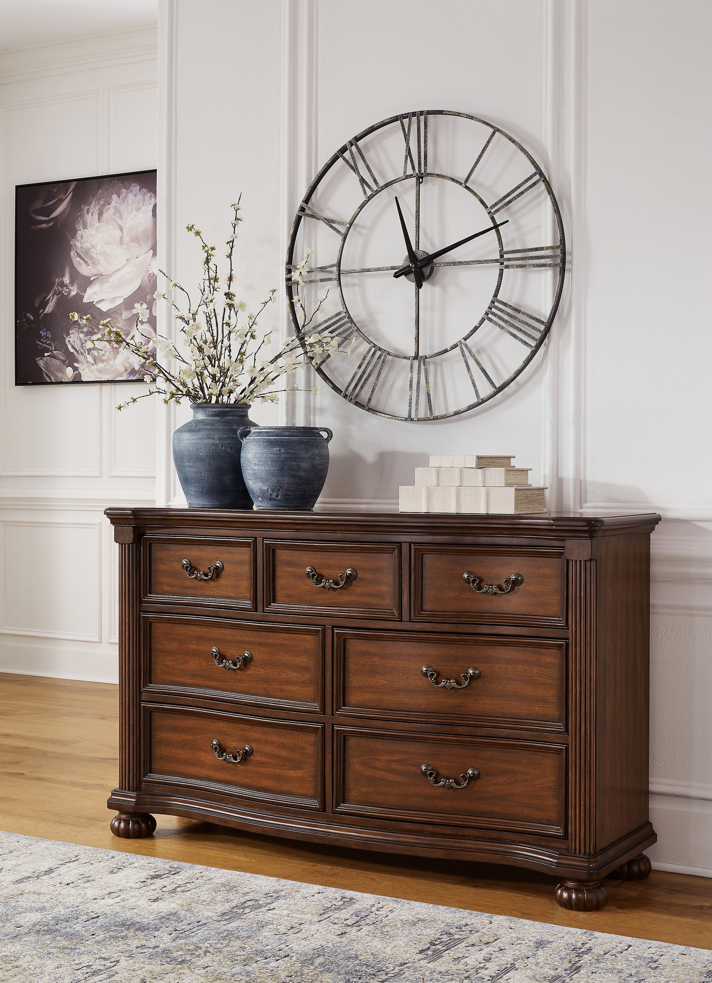 Haines Furniture Outlet - Ashley Furniture - Lavinton Bedroom - King Poster Bed / Brown - B764B9