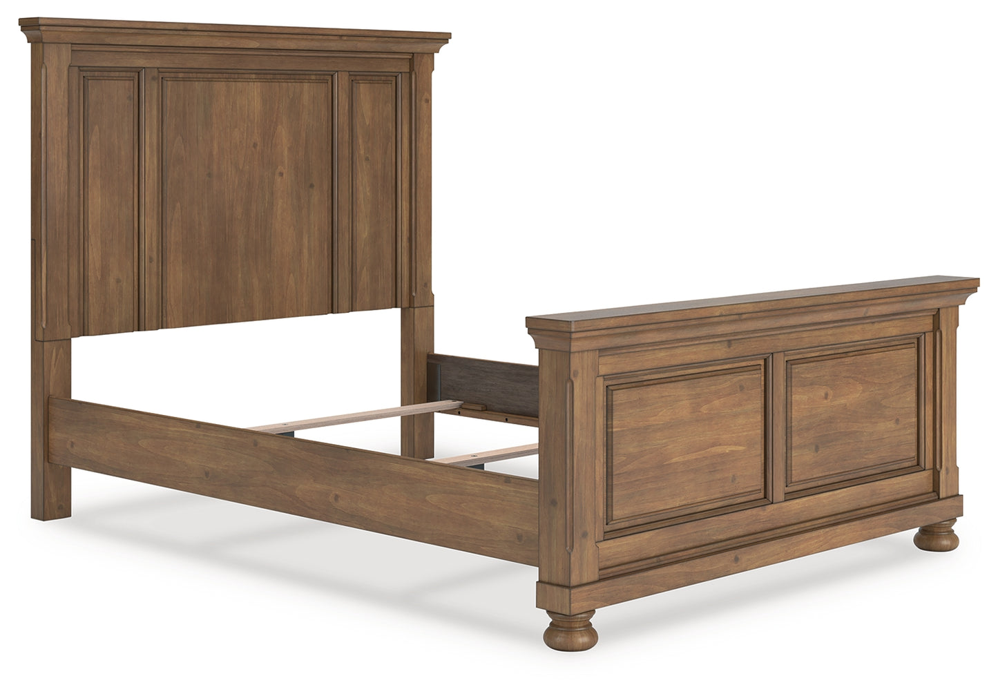 Haines Furniture Outlet - Ashley Furniture - Feddinger Bedroom - Queen Panel Bed / Medium Brown - PCB779B2