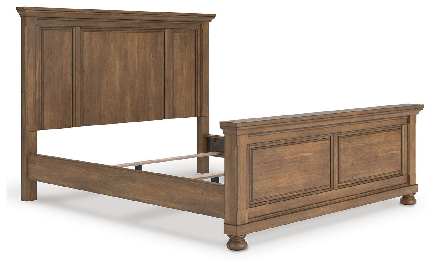 Haines Furniture Outlet - Ashley Furniture - Feddinger Bedroom - California King Panel Bed / Medium Brown - PCB779B7