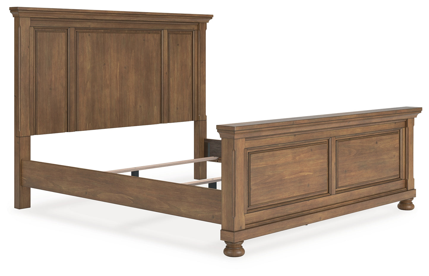 Haines Furniture Outlet - Ashley Furniture - Feddinger Bedroom - King Panel Bed / Medium Brown - PCB779B6