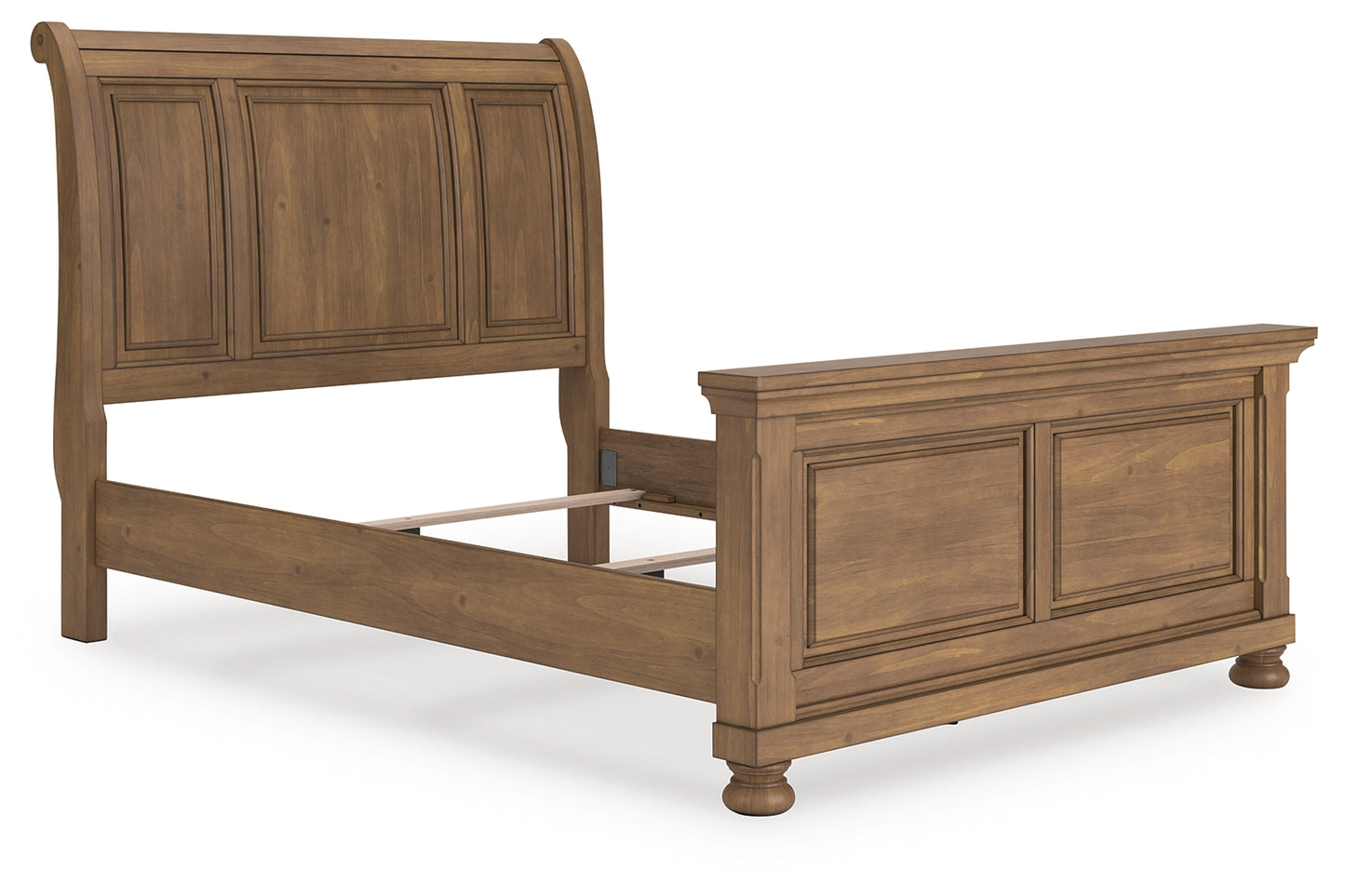 Haines Furniture Outlet - Ashley Furniture - Feddinger Bedroom - Queen Sleigh Bed / Medium Brown - PCB779B14