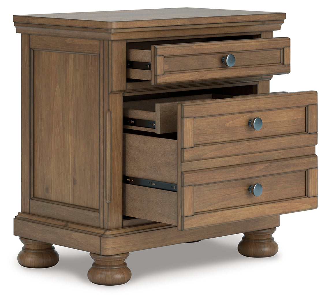 Haines Furniture Outlet - Ashley Furniture - Feddinger Bedroom - Two Drawer Night Stand / Medium Brown - PCB779-92