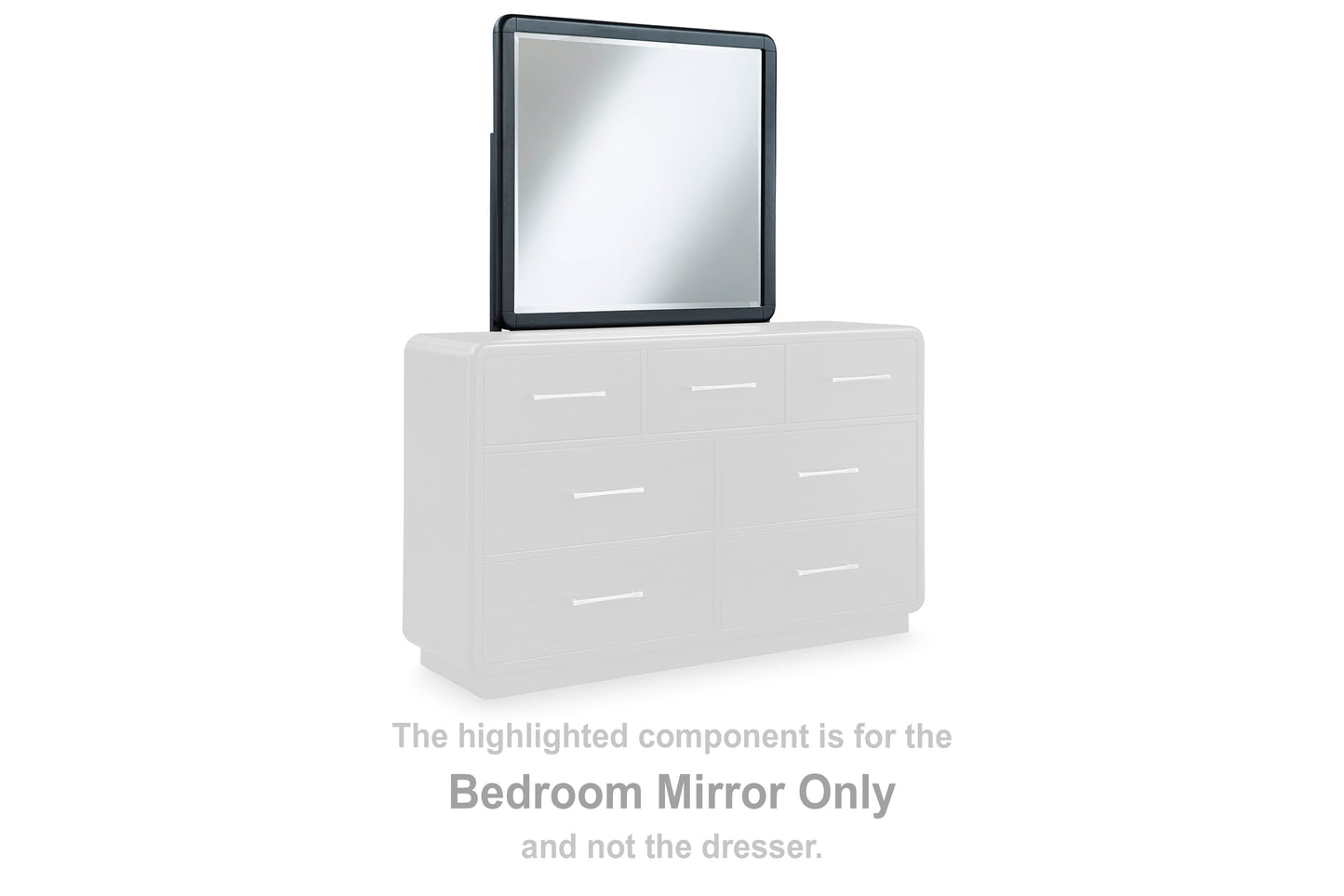 Haines Furniture Outlet - Ashley Furniture - Rowanbeck Bedroom - Bedroom Mirror / Black - B821-36