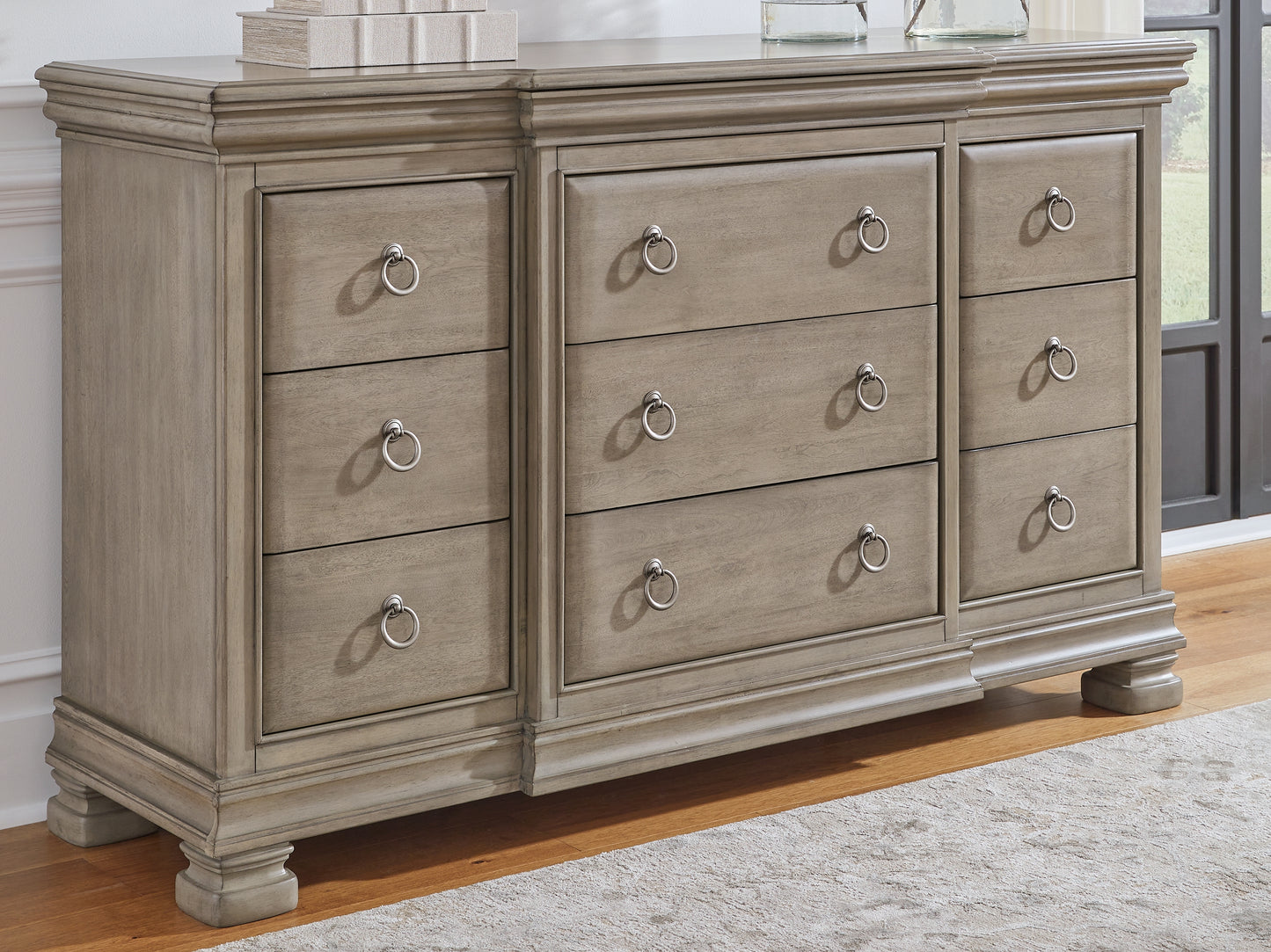 Haines Furniture Outlet - Ashley Furniture - Lexorne Bedroom - Dresser / Gray - B924-31