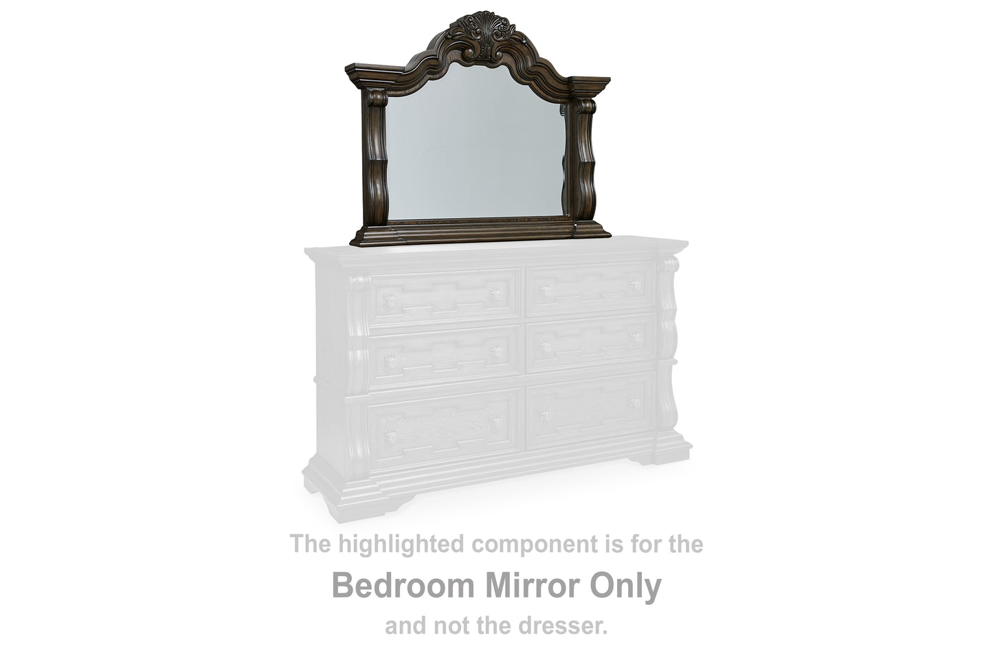 Haines Furniture Outlet - Ashley Furniture - Maylee Bedroom - Bedroom Mirror / Dark Brown - B947-36
