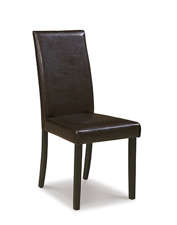 Haines Furniture Outlet - Ashley Furniture - Kimonte Dining Room - Dining Chair (Set of 2) / Dark Brown - D250-02X2