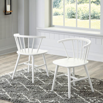 Haines Furniture Outlet - Ashley Furniture - Grannen Dining Room - Dining Chair (Set of 2) / White - D407-01X2