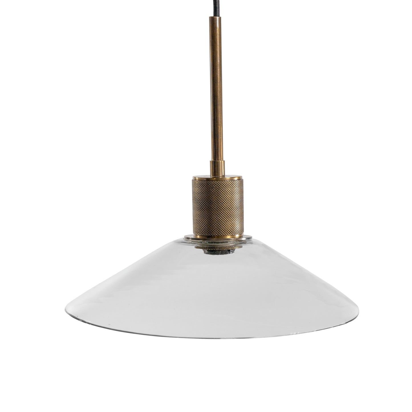 Haines Furniture Outlet - Ashley Furniture - Chaness Lighting - Glass Pendant Light (1/CN) / Clear/Brass - L000718