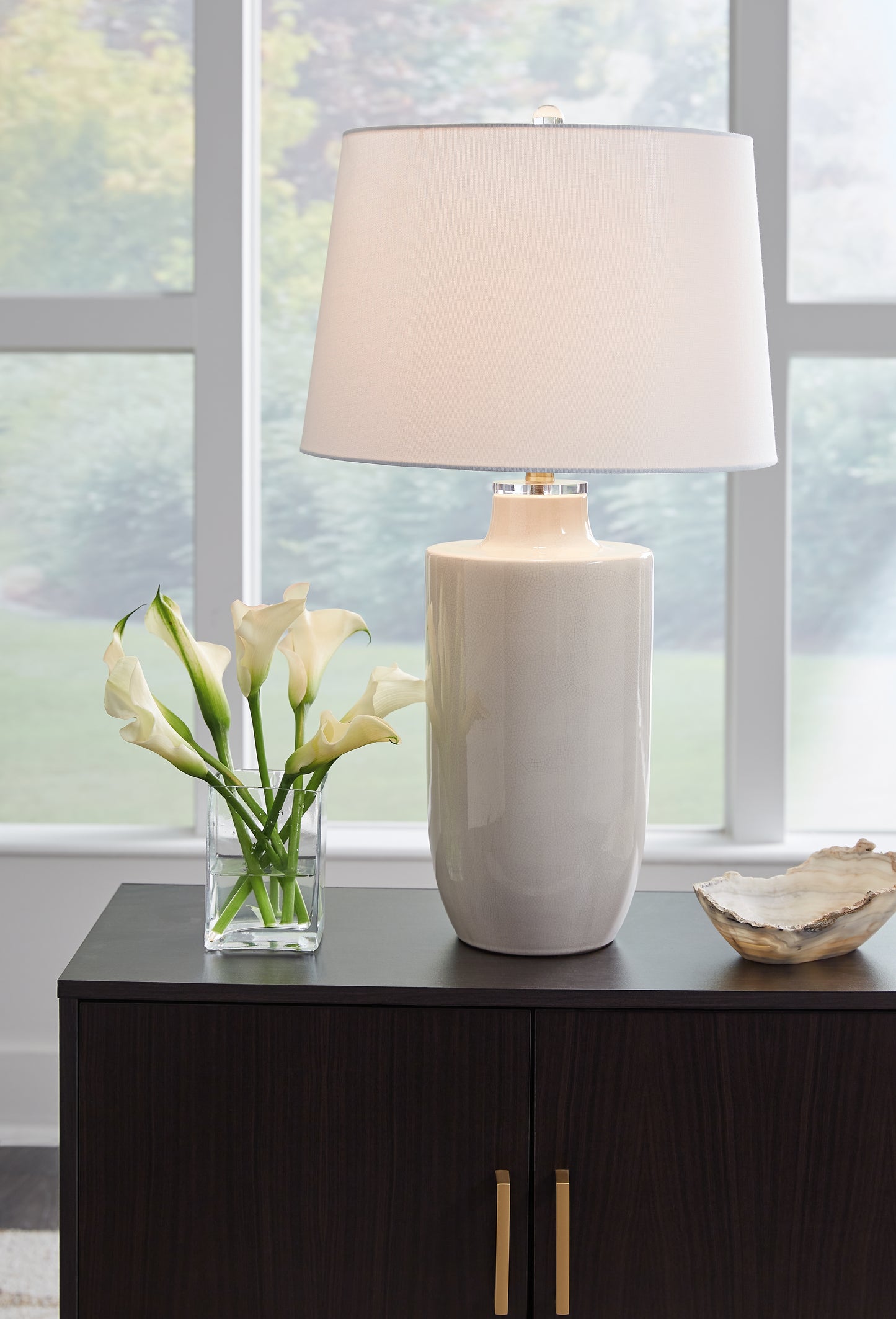 Haines Furniture Outlet - Ashley Furniture - Cylener Lighting - Table Lamp (Set of 2) / Off White - L100794X2