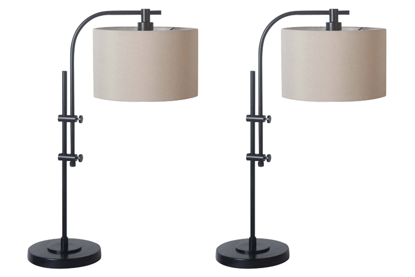 Haines Furniture Outlet - Ashley Furniture - Baronvale Lighting - Accent Lamp (Set of 2) / Black - L206043X2