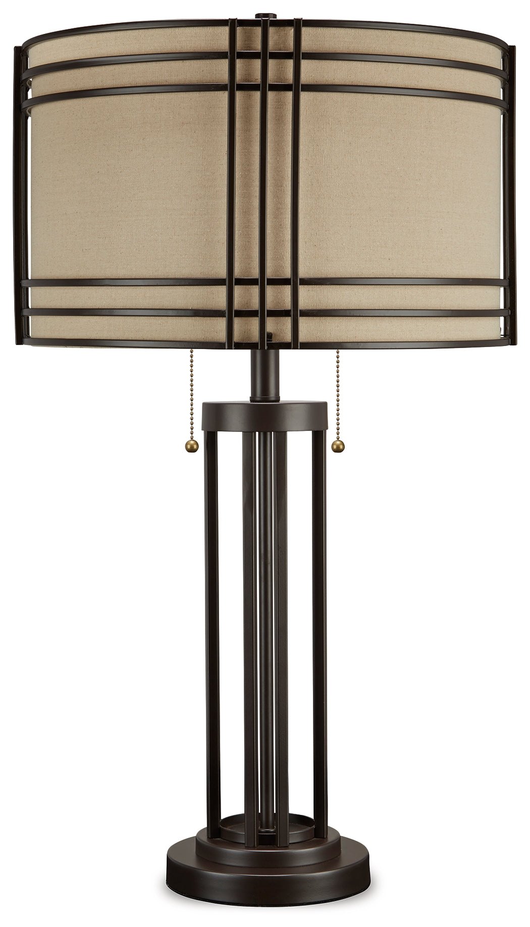 Haines Furniture Outlet - Ashley Furniture - Hanswell Lighting - Table Lamp (Set of 2) / Dark Brown - L208294X2