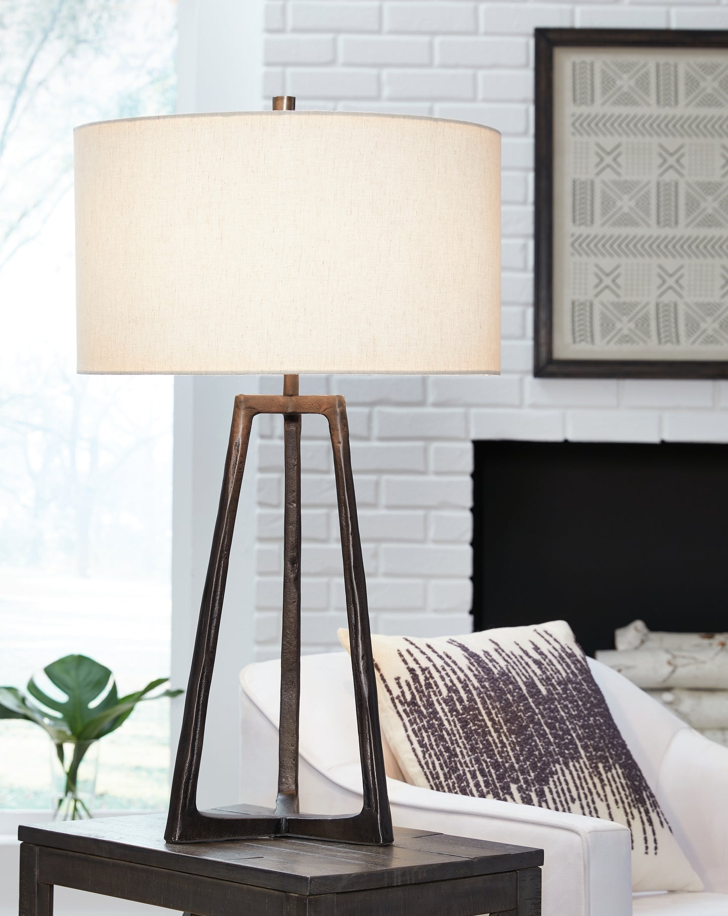 Haines Furniture Outlet - Ashley Furniture - Ryandale Lighting - Table Lamp (Set of 2) / Antique Black - L208344X2